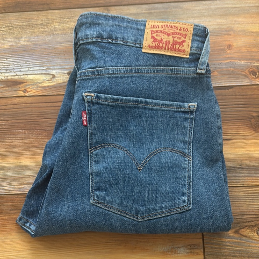 Levi's Women's High-Rise Dark Blue Denim Jeans